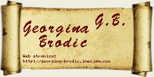 Georgina Brodić vizit kartica